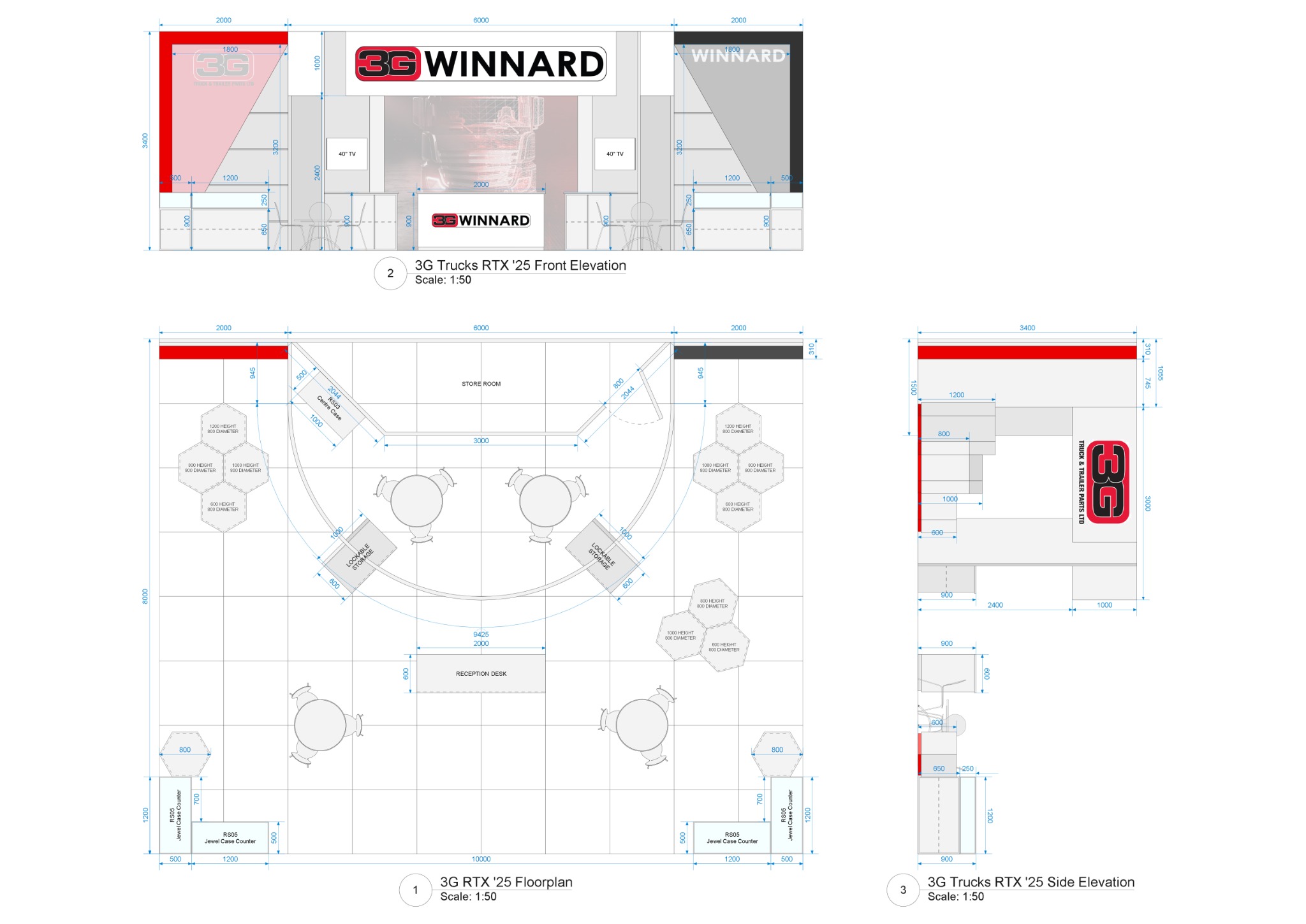 3GTTP — Plan & Elevations · Technical Drawing