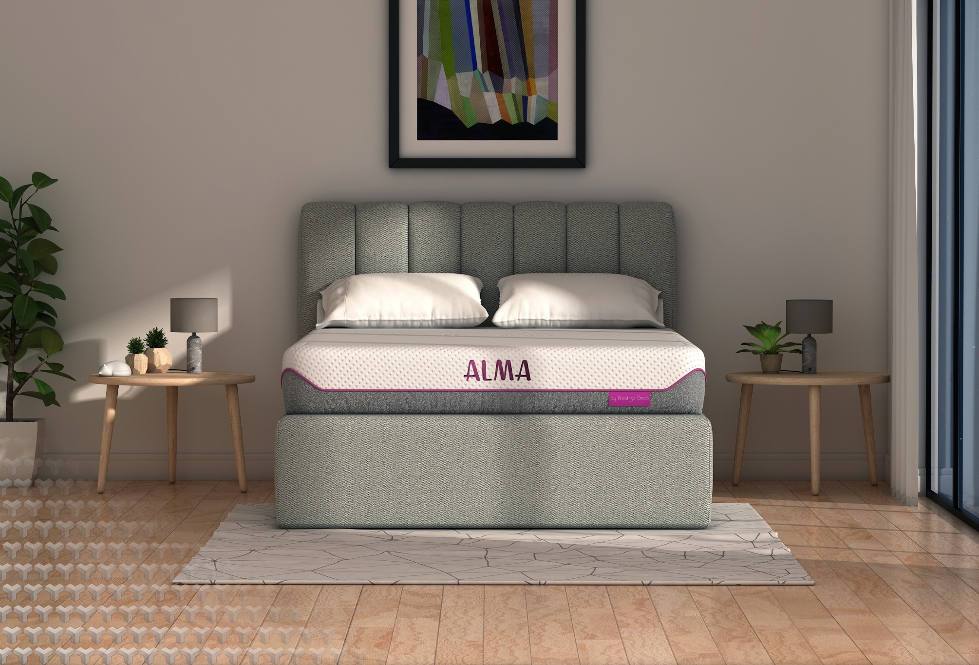 ALMA mattress room-scene visualisation