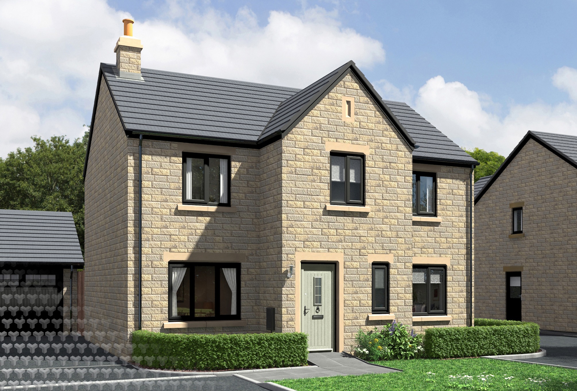 Haversham house type at High Hill View — residential exterior CGI