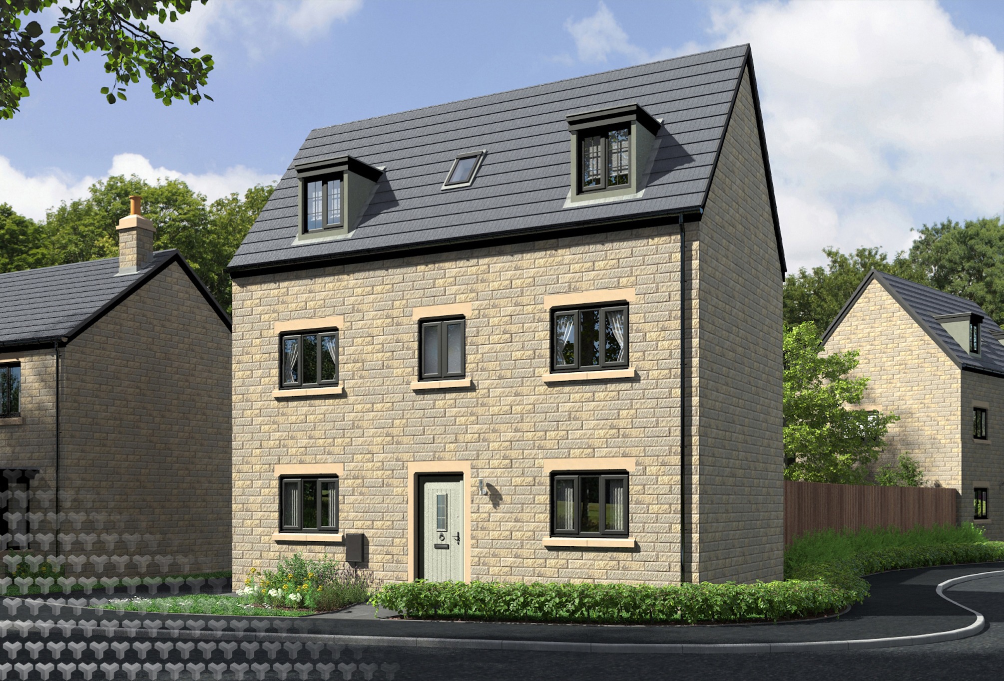 Wordsworth house type at High Hill View — residential exterior CGI