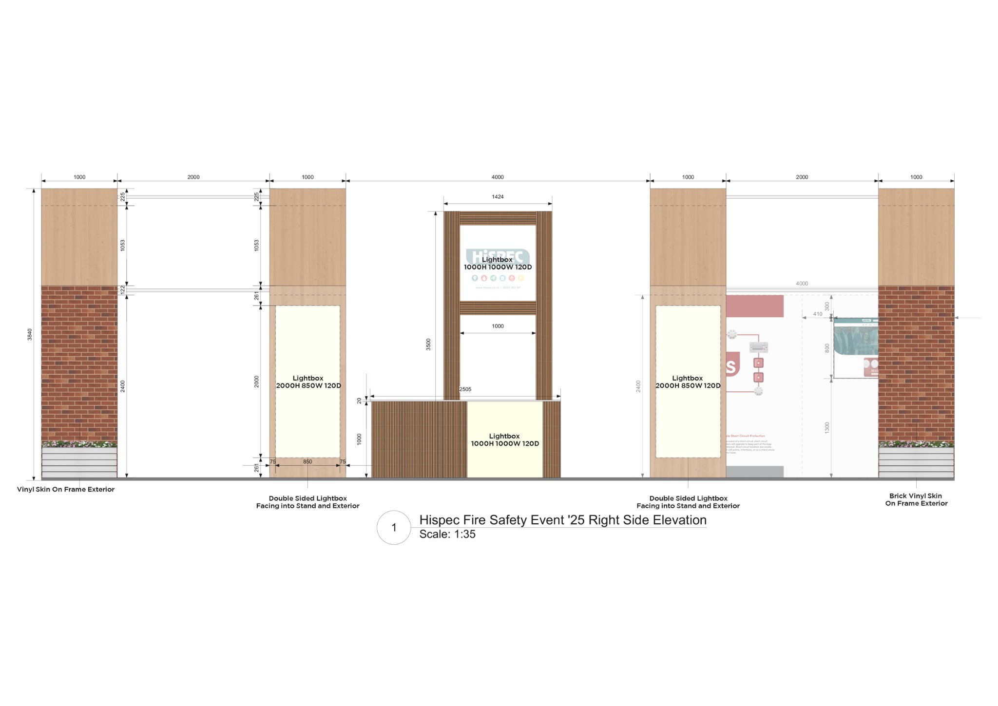Hispec — Right Side Elevation · Technical Drawing