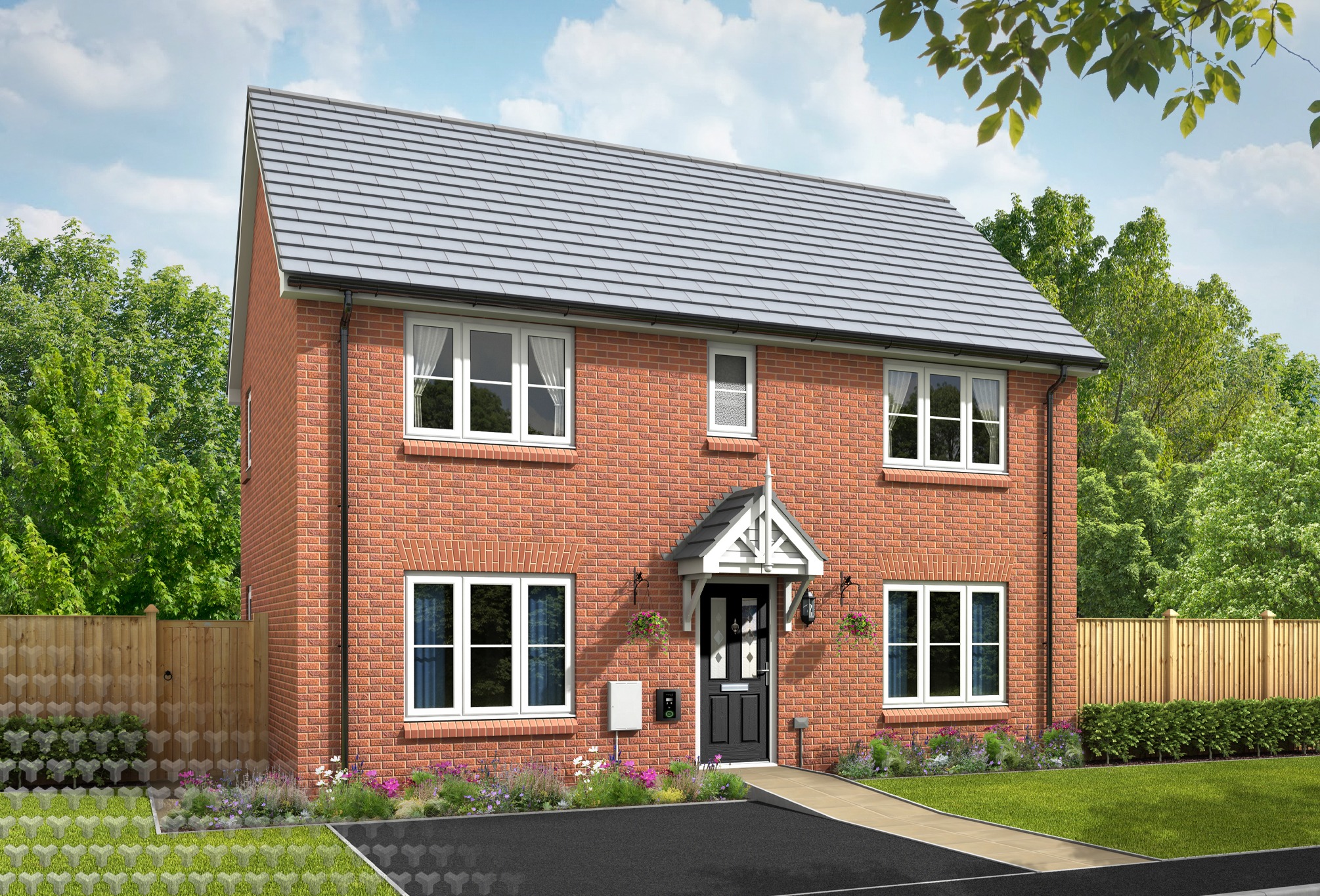 Acacia at Kingsley Manor — residential exterior CGI