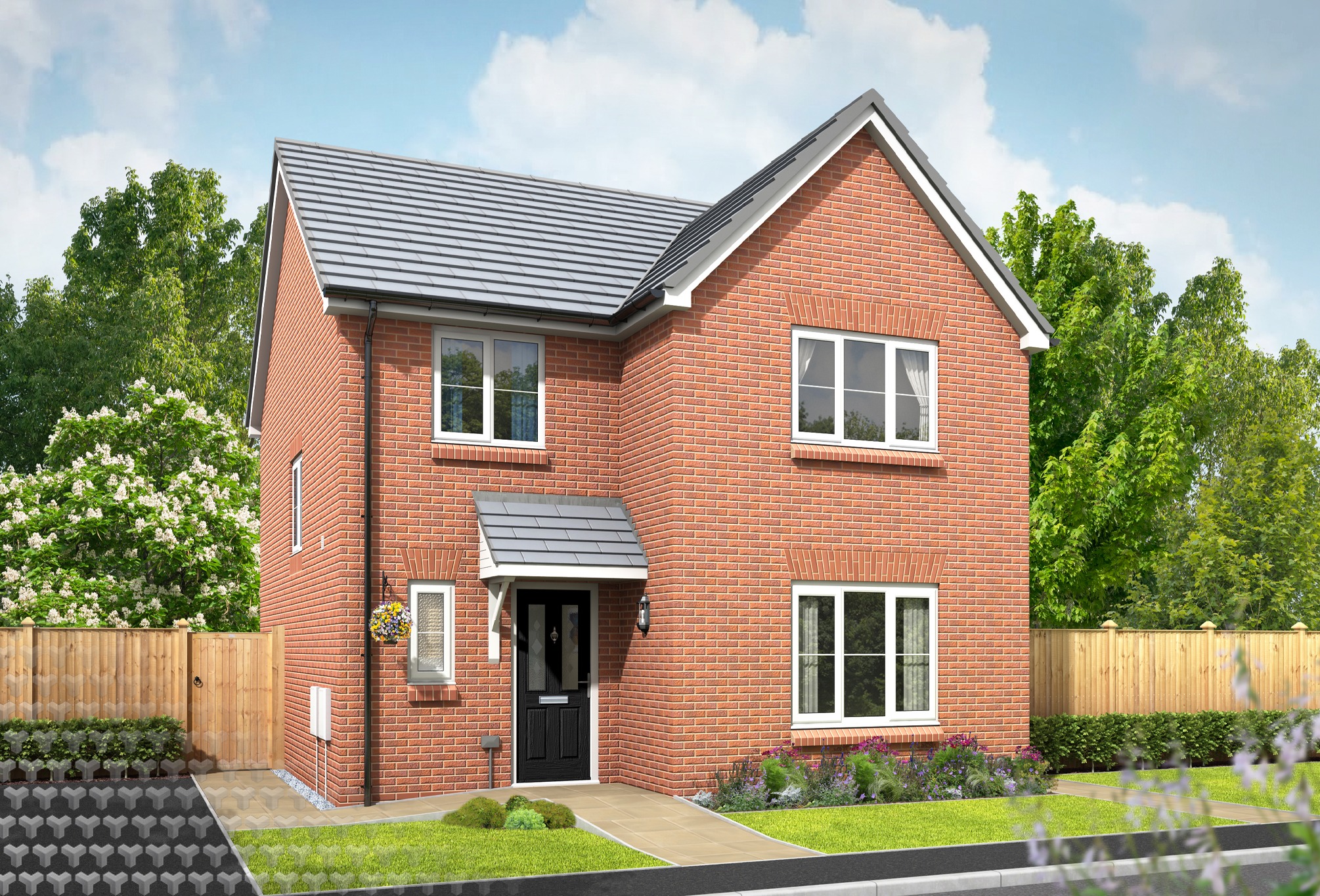 Hawthorn at Kingsley Manor — residential exterior CGI