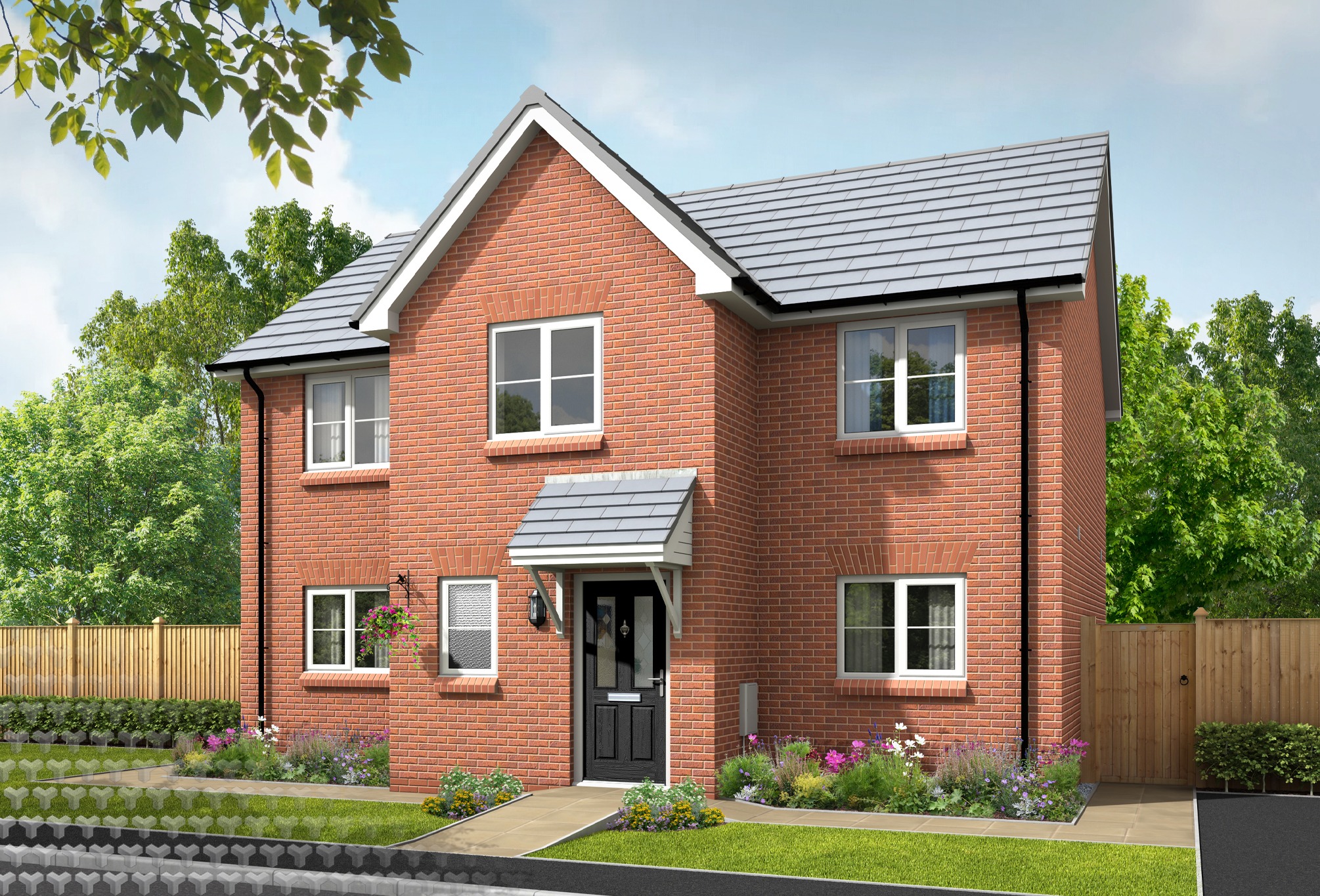 Hazel at Kingsley Manor — residential exterior CGI