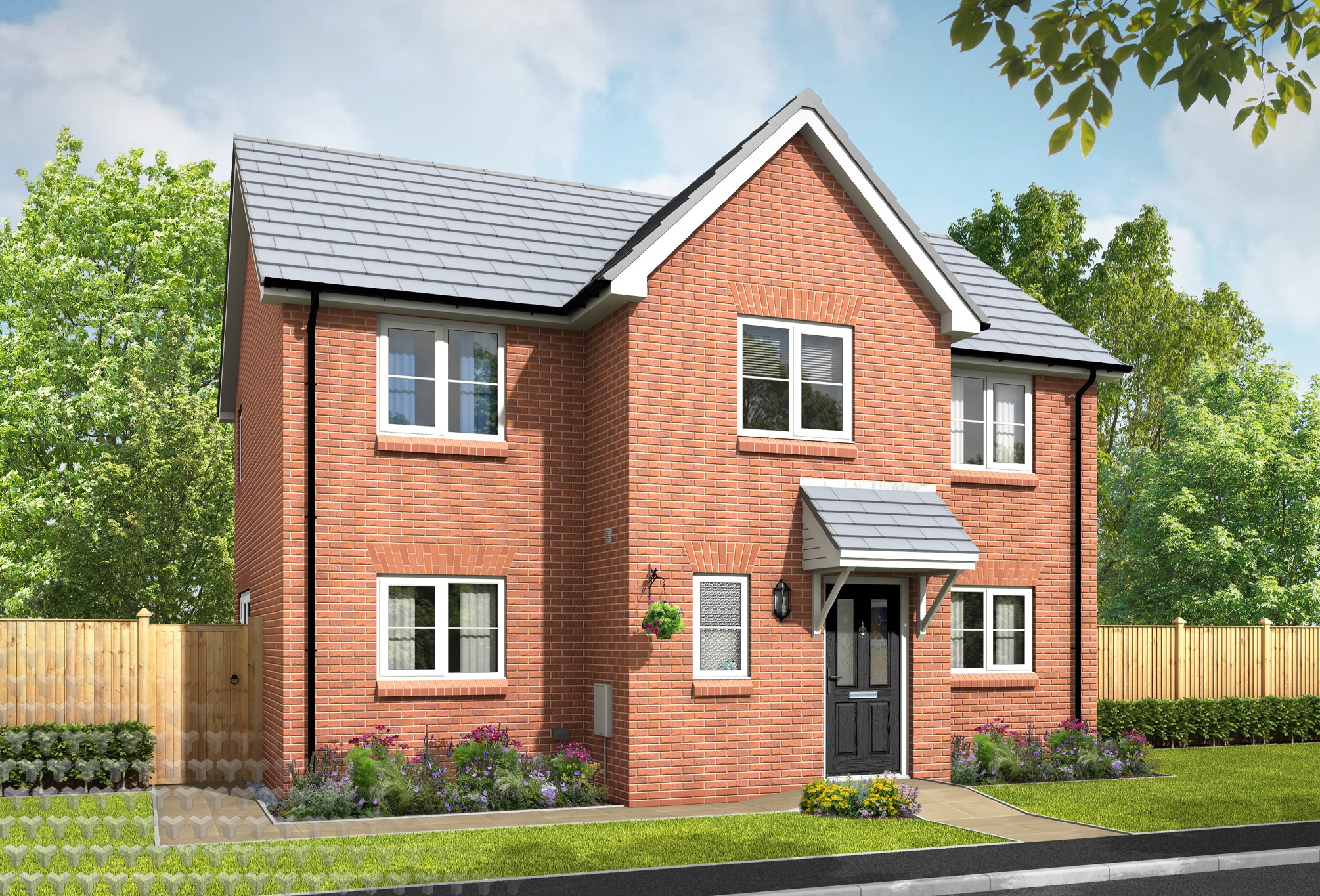 Hornbeam at Kingsley Manor — residential exterior CGI