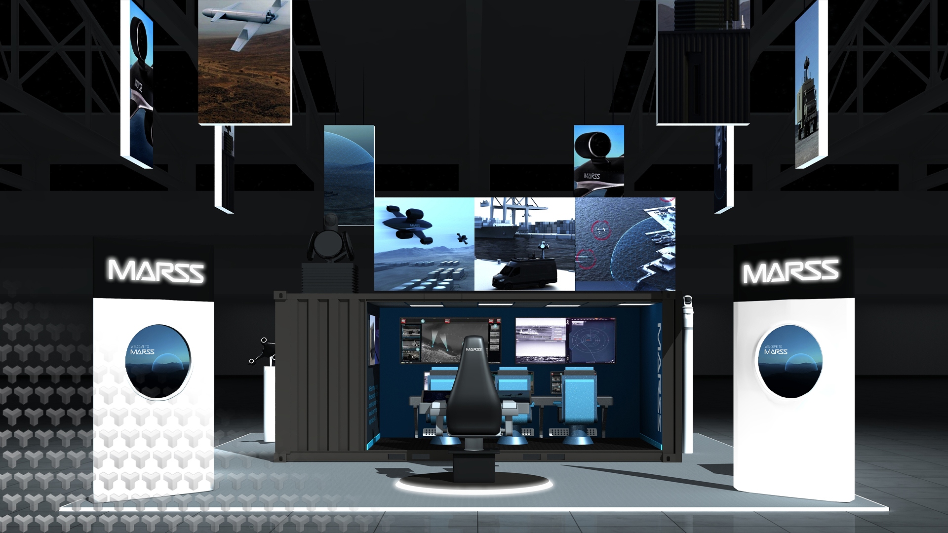 MARSS exhibition design — front view