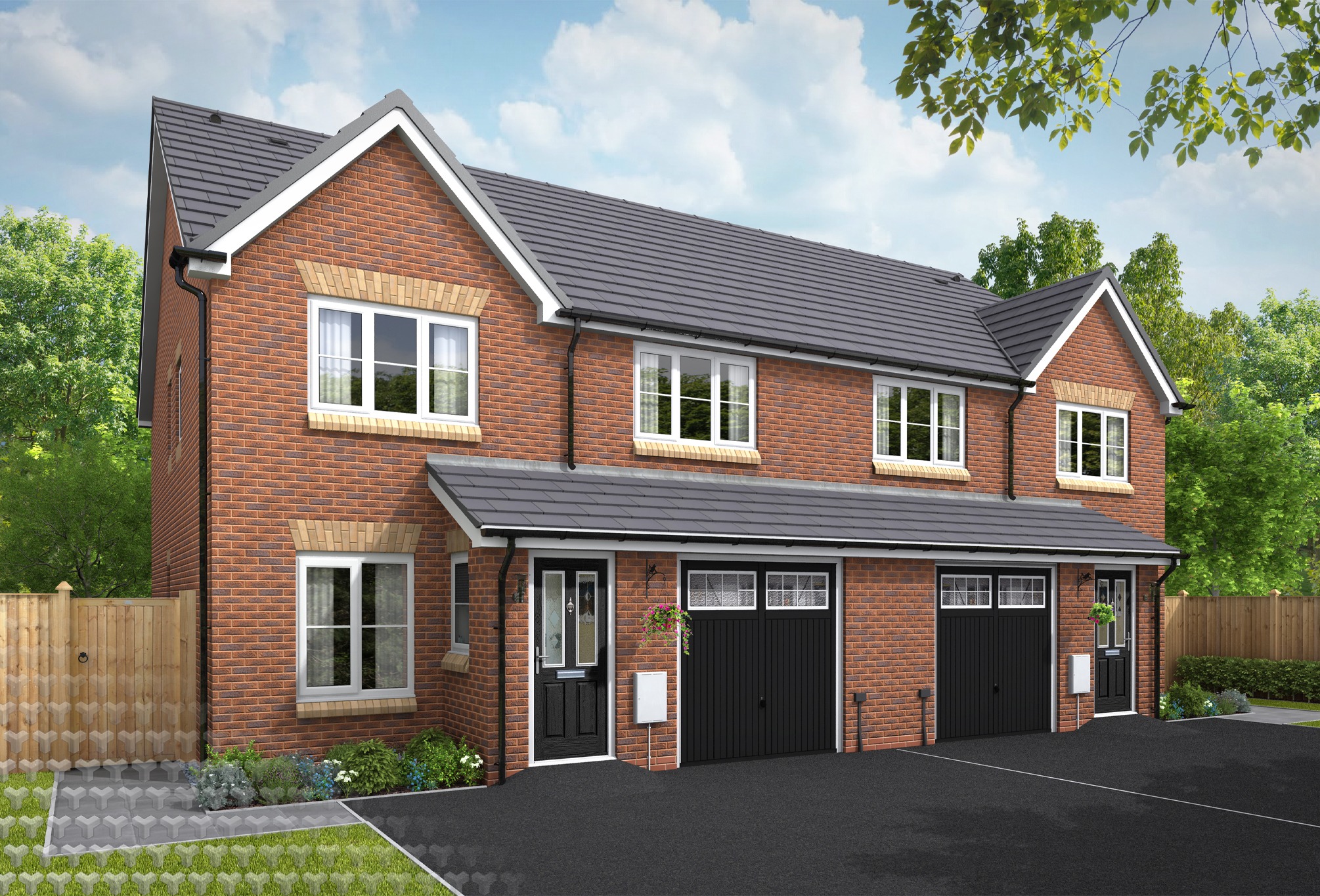 Cypress Semi at Shropshire Heights — residential exterior CGI
