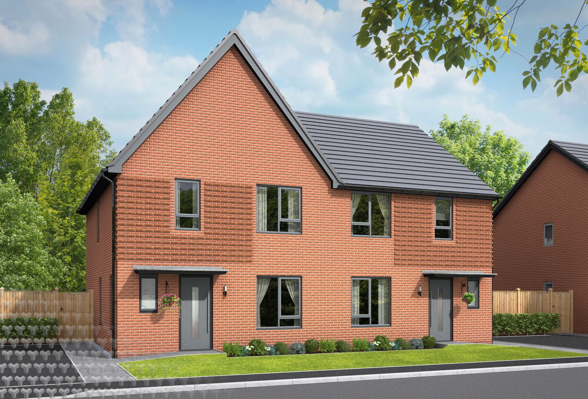 Housetype A — Urban Core at The Glassworks — residential exterior CGI