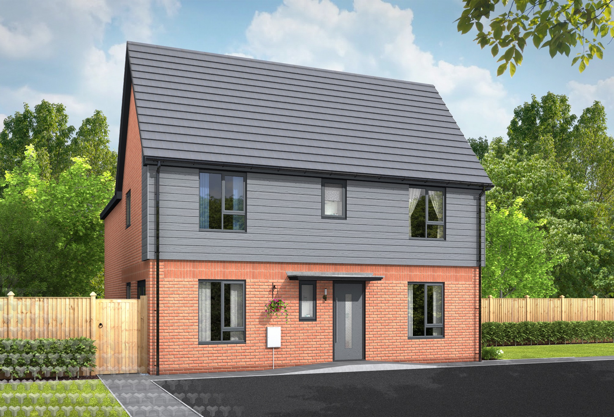 Housetype B at The Glassworks — residential exterior CGI