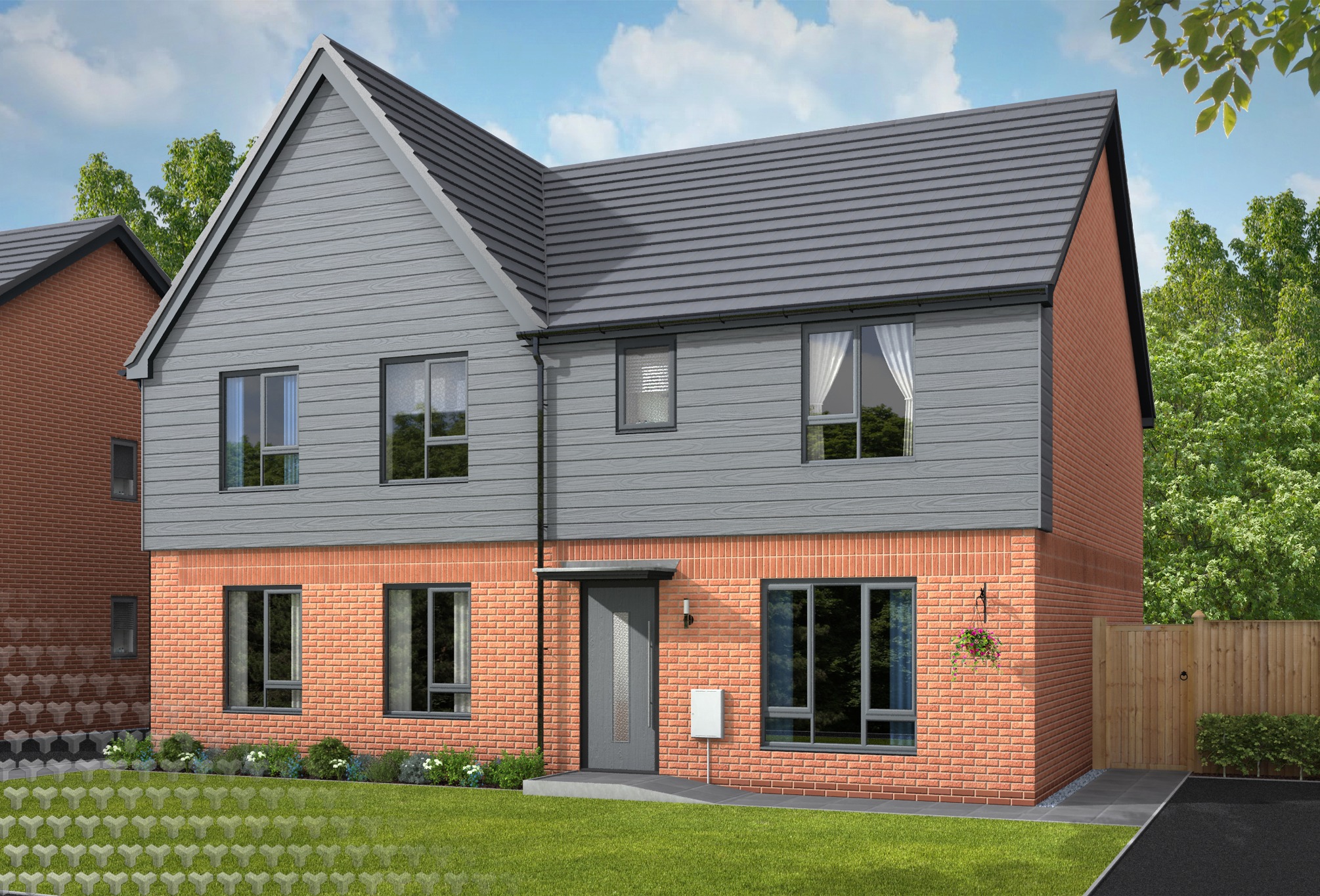 Housetype C — Green Route at The Glassworks — residential exterior CGI